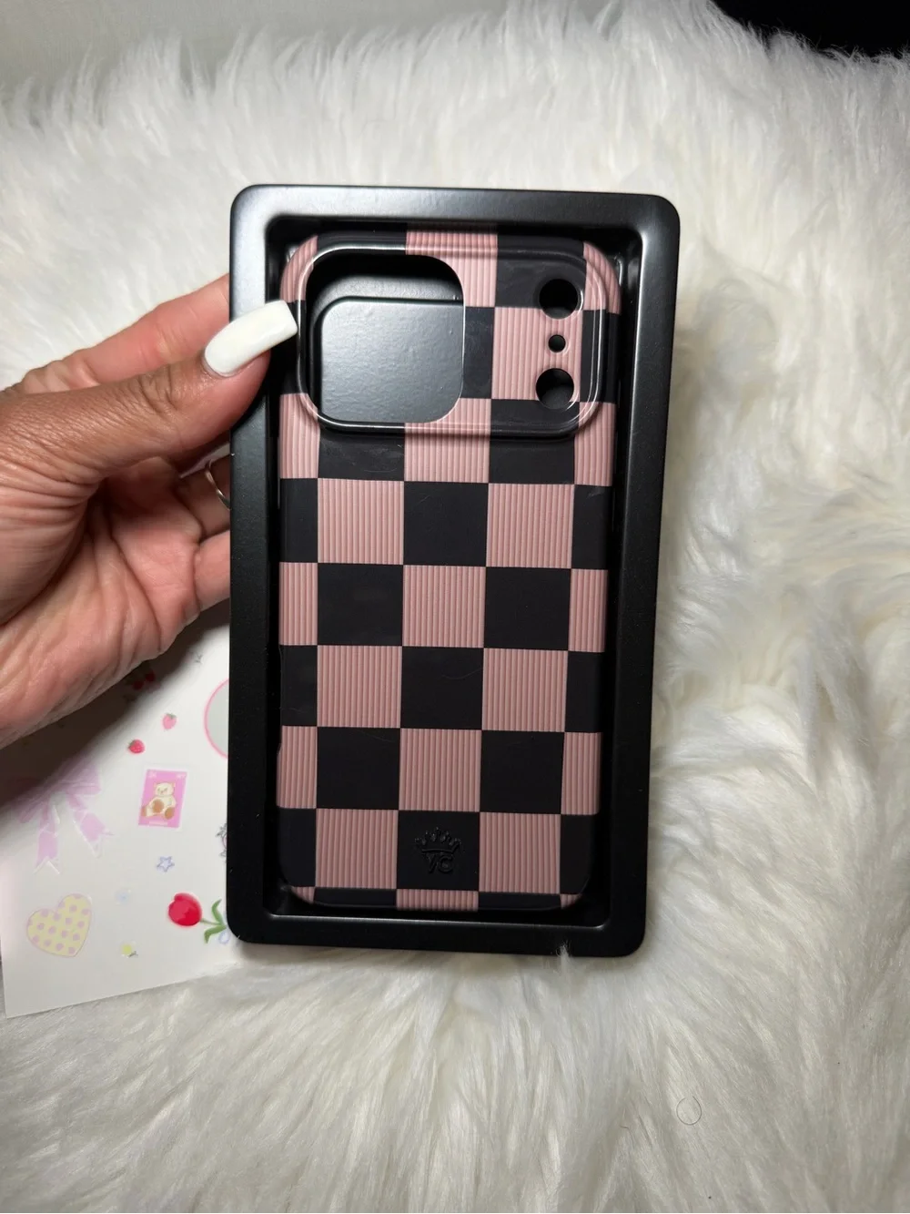 Velvet Caviar IPhone 17 Pro Max Brown and Black Checkerboard Phone Case